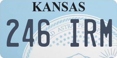 KS license plate 246IRM