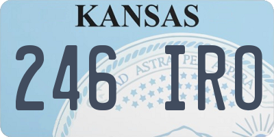 KS license plate 246IRO