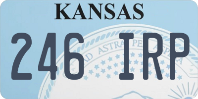 KS license plate 246IRP