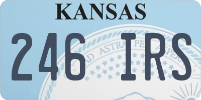 KS license plate 246IRS