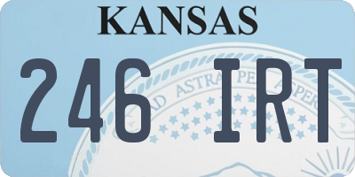 KS license plate 246IRT