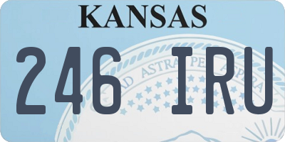 KS license plate 246IRU