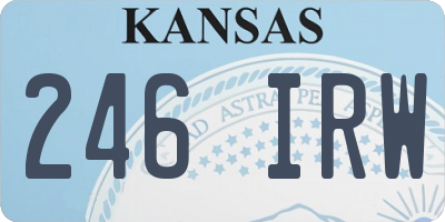 KS license plate 246IRW