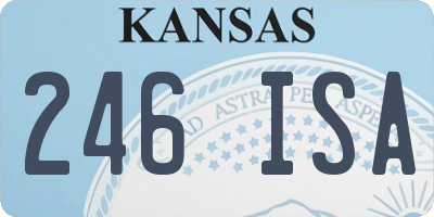 KS license plate 246ISA