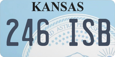 KS license plate 246ISB