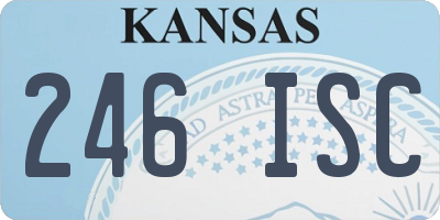 KS license plate 246ISC