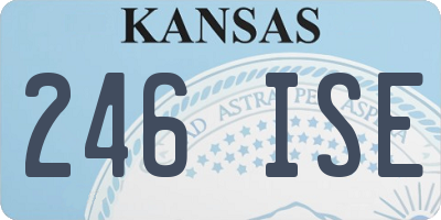KS license plate 246ISE