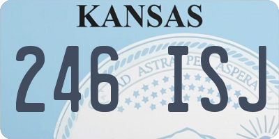 KS license plate 246ISJ