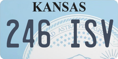 KS license plate 246ISV