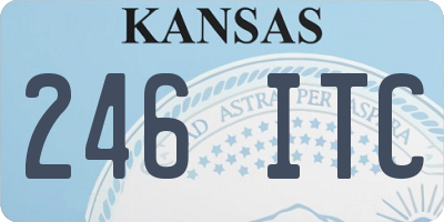 KS license plate 246ITC
