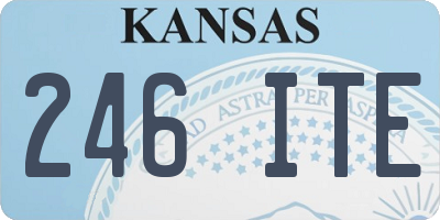 KS license plate 246ITE