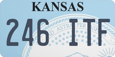 KS license plate 246ITF