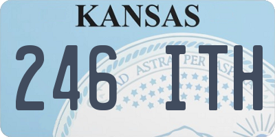 KS license plate 246ITH