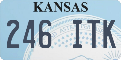 KS license plate 246ITK