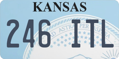 KS license plate 246ITL