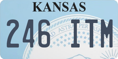 KS license plate 246ITM