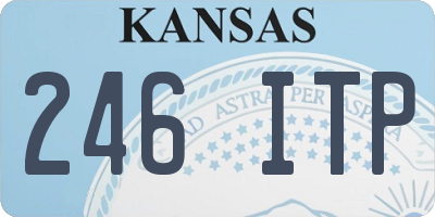 KS license plate 246ITP