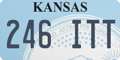 KS license plate 246ITT