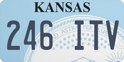 KS license plate 246ITV