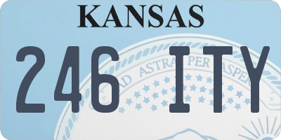 KS license plate 246ITY