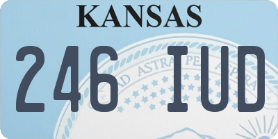 KS license plate 246IUD