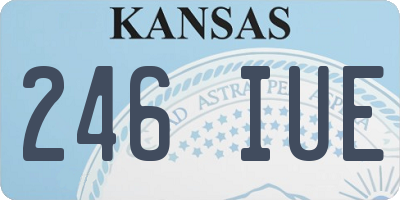 KS license plate 246IUE