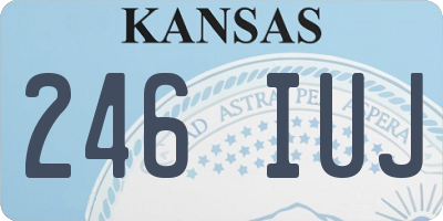 KS license plate 246IUJ