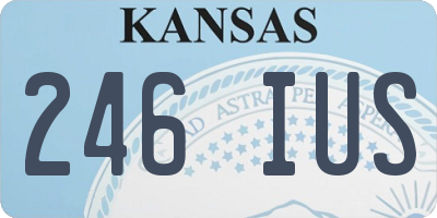 KS license plate 246IUS
