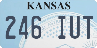 KS license plate 246IUT