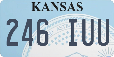 KS license plate 246IUU
