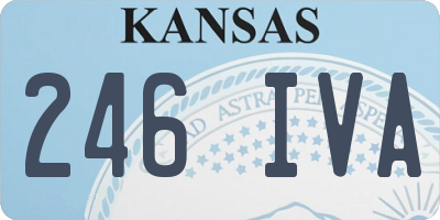 KS license plate 246IVA