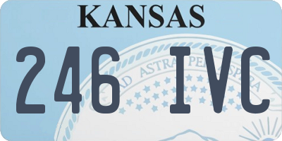 KS license plate 246IVC
