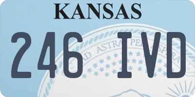 KS license plate 246IVD