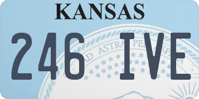 KS license plate 246IVE