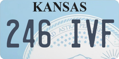 KS license plate 246IVF