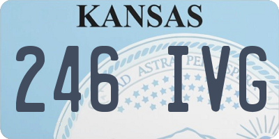 KS license plate 246IVG