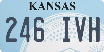 KS license plate 246IVH