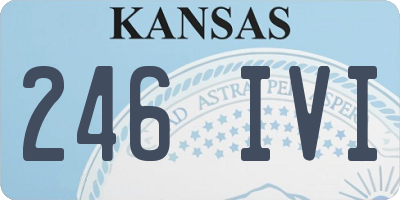 KS license plate 246IVI