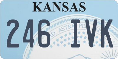 KS license plate 246IVK