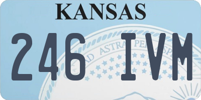 KS license plate 246IVM