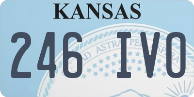 KS license plate 246IVO