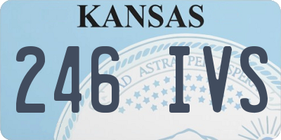 KS license plate 246IVS