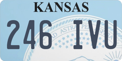KS license plate 246IVU