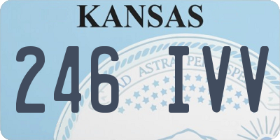 KS license plate 246IVV