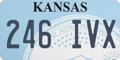 KS license plate 246IVX