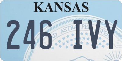 KS license plate 246IVY