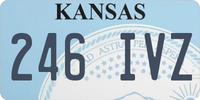 KS license plate 246IVZ