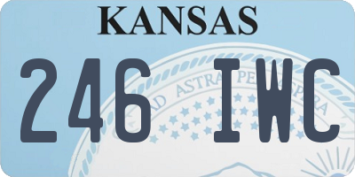 KS license plate 246IWC