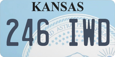KS license plate 246IWD