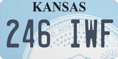 KS license plate 246IWF